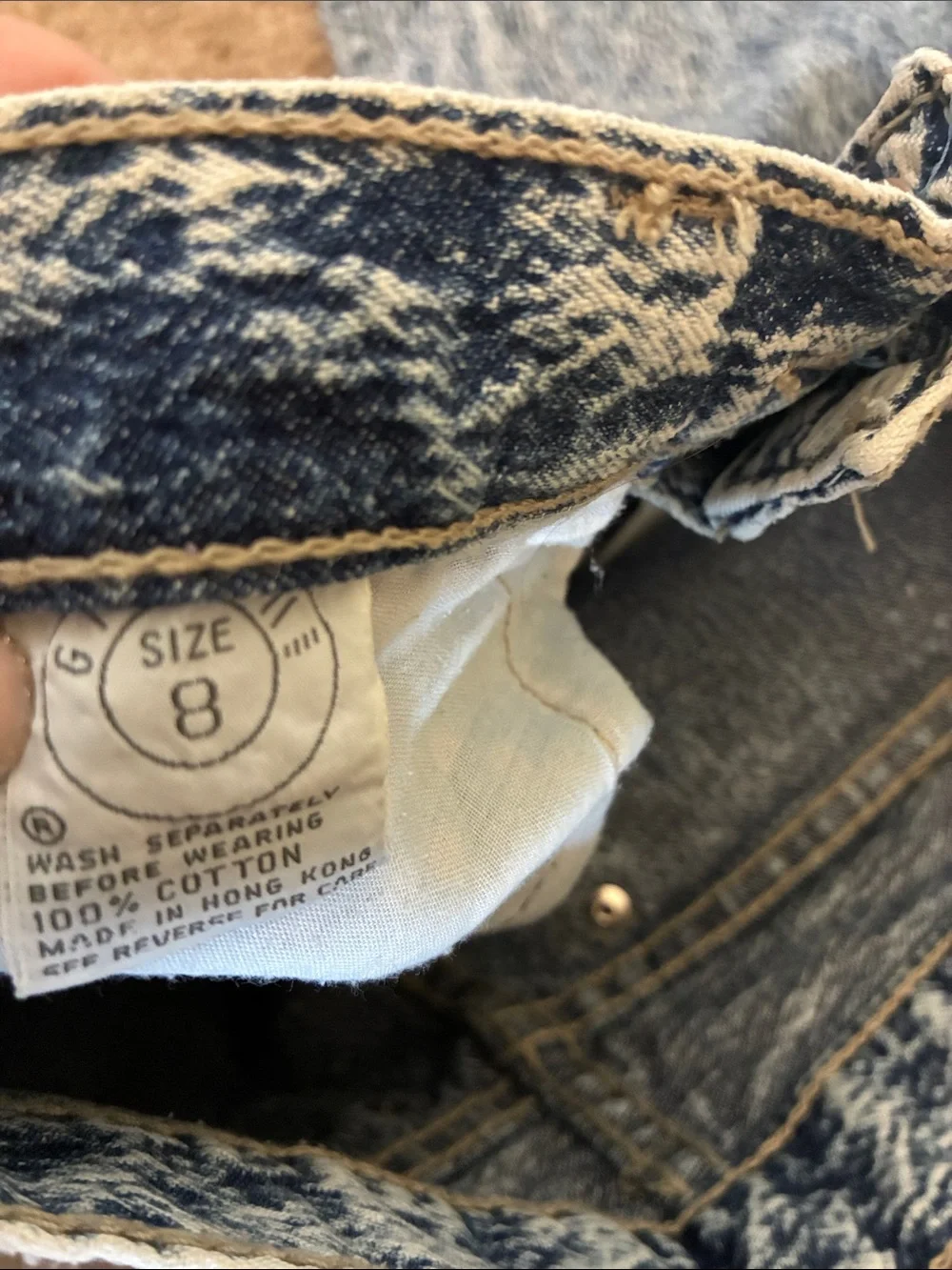 Vintage 80s Gitano Acid Wash High Rise Straight Leg Jeans 100% Cotton